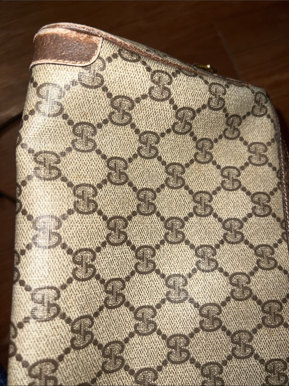 Gucci Beige and Brown GG Canvas Crossbody Bag - Picture 6 of 6